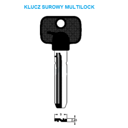 Klucz surowy MLT7RP76 - MUL-T-LOCK 62