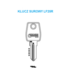 Klucz surowy LF25R - LF23R DO SZAFEK, MEBLOWY EURO LOCK
