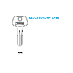 Klucz surowy BA4R - BT2 - KOREK, WLEW PALIWA, BAGAŻNIK, BOX