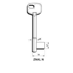 Klucz numerowany ZNAL 27