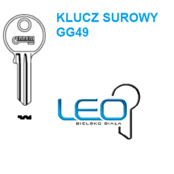 Klucz surowy GG49 - GE118 - TO23 GEGE KŁÓDKA