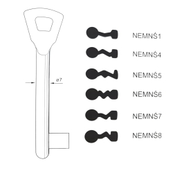 Klucz numerowany NEMEF 6 ŚR