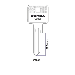 Klucz surowy GERDA VIGO - U5D 2.0 - LEO LOGO
