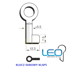 Klucz surowy KLSP5 skrzynka pocztowa