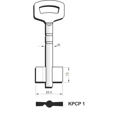Klucz surowy dwupiórowy KPCP 1